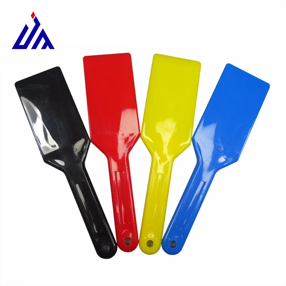 High Quality Silk Screen Printing Plastic Mixing Palette Spatula with logo