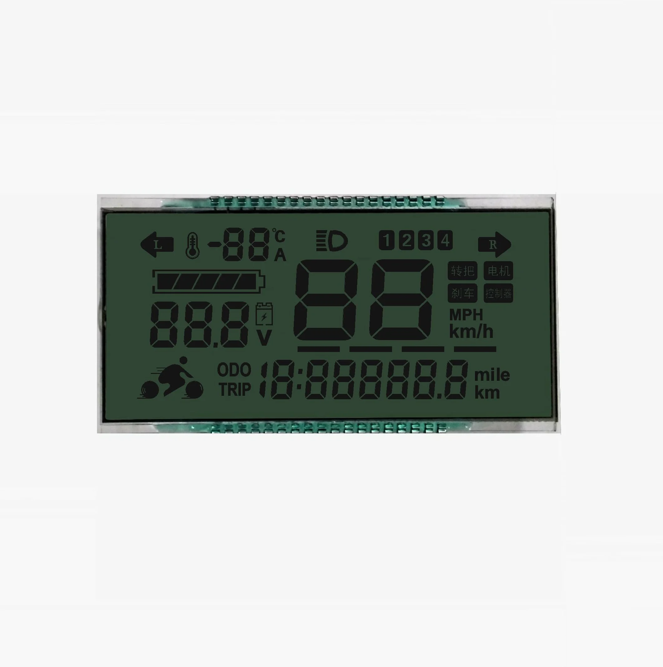 Lcd tnタイプディスプレイ7セグメントスクエアlcdパネルスピード