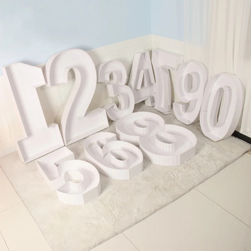 Grand Chiffre Lumineux 0,9 M Numéro 5 - Décoration Éblouissante Pour Anniversaire, Mariage Et Fête Prénatale Avec Cadre Mosaïque