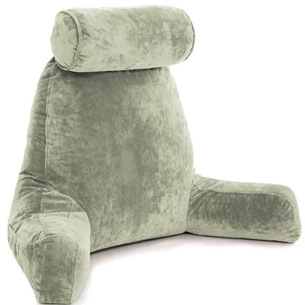 Premium Shredded Memory Foam Big Reading Pillow with Arms