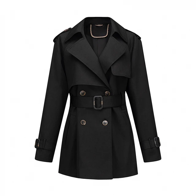 New Double Breasted Long Trench Vest Coat With Belt Elegant Sleeveless Fashion Women's Trench Coats