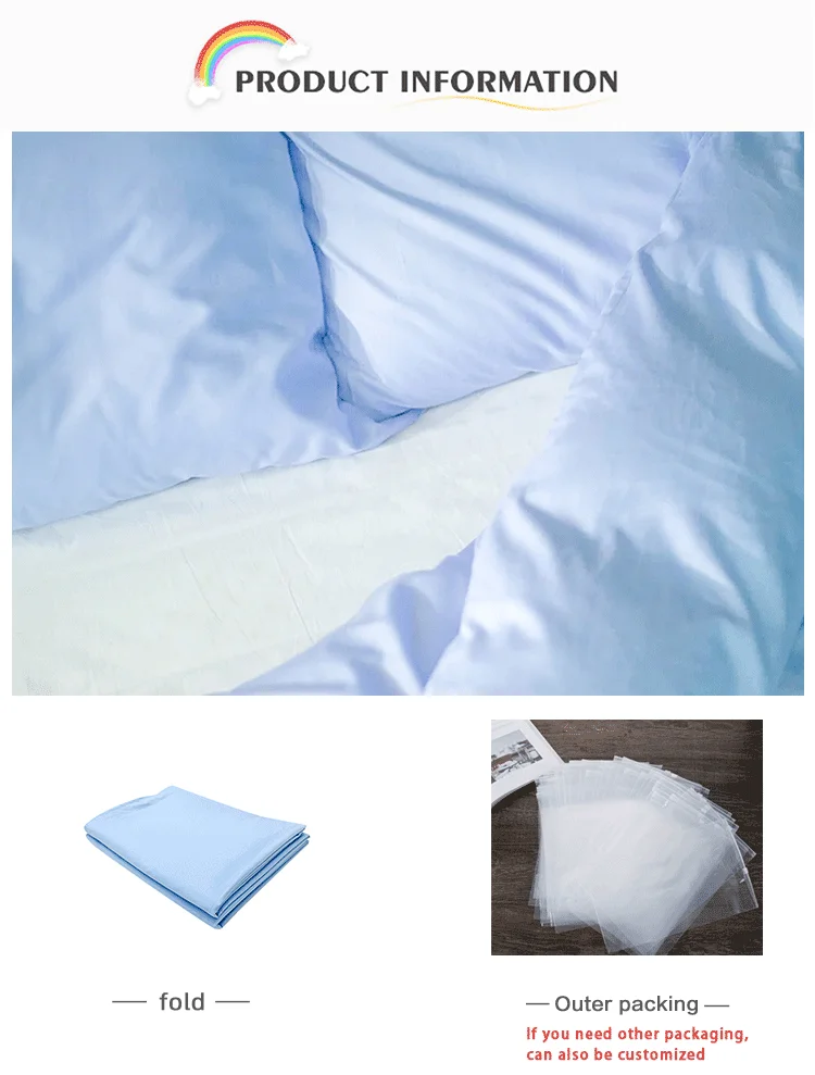 Wholesale Queen King Size Cotton 3pcs 4pcs Bedsheet Bedding Sets Duvet Cover with Button factory