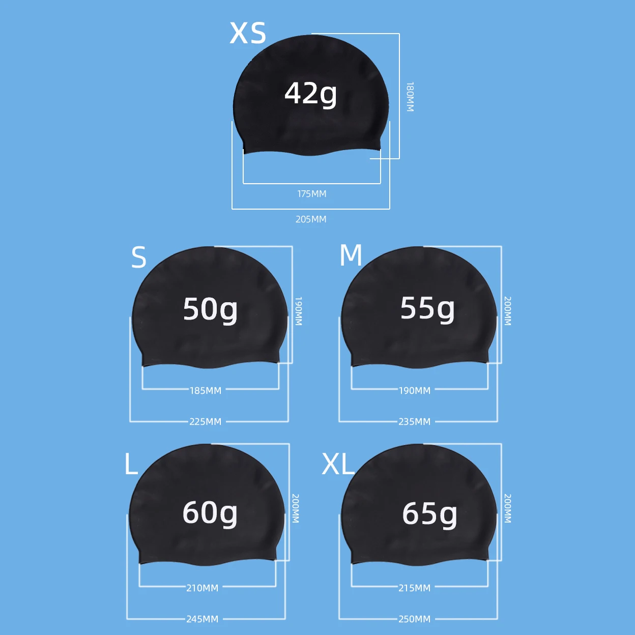 Factory Wholesale High Quality Multi Color Custom Logo Swim Cap