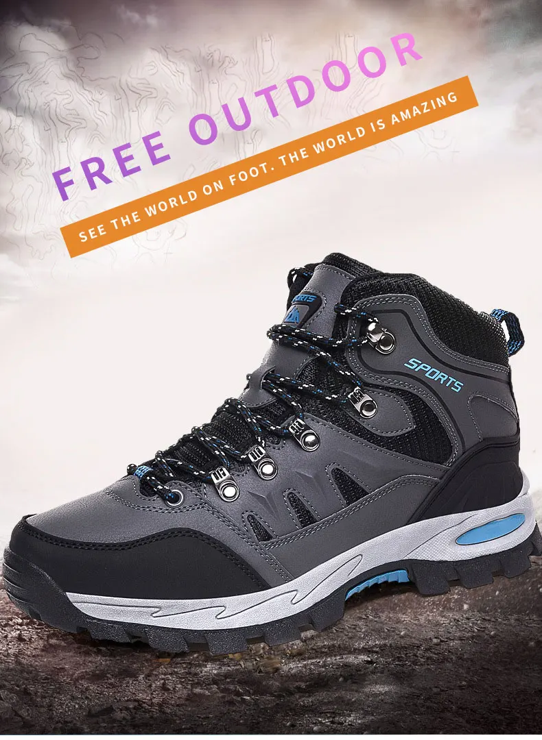 Outdoor Hiking Shoes Breathable Sports Shoes Women Waterproof Anti-skid ...