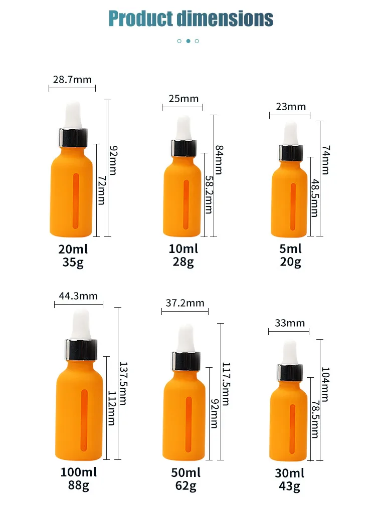 150ml Frosted Glass Serum Essential Oil Dropper Bottles OEM Color Logo