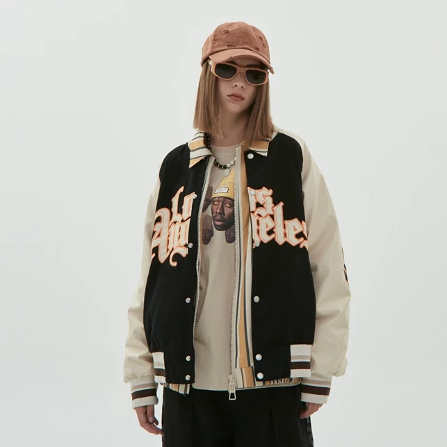 2024 autumn and winter student long-sleeved embroidered baseball uniform outer wear men's jackets_voghion.com