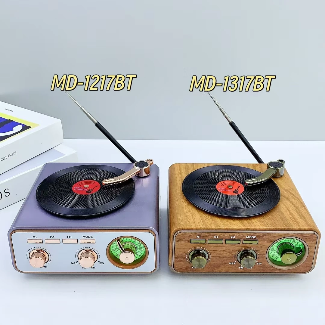 新型MD-1317BT/MD-1217BTワイヤレスレトロレコードプレーヤー