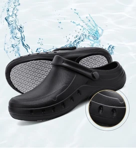Lightweight EVA Anti-Slippery Chef Shoes Oil- Water-Proof Rubber Overshoes for Kitchen Use Breathable Feature for Chef