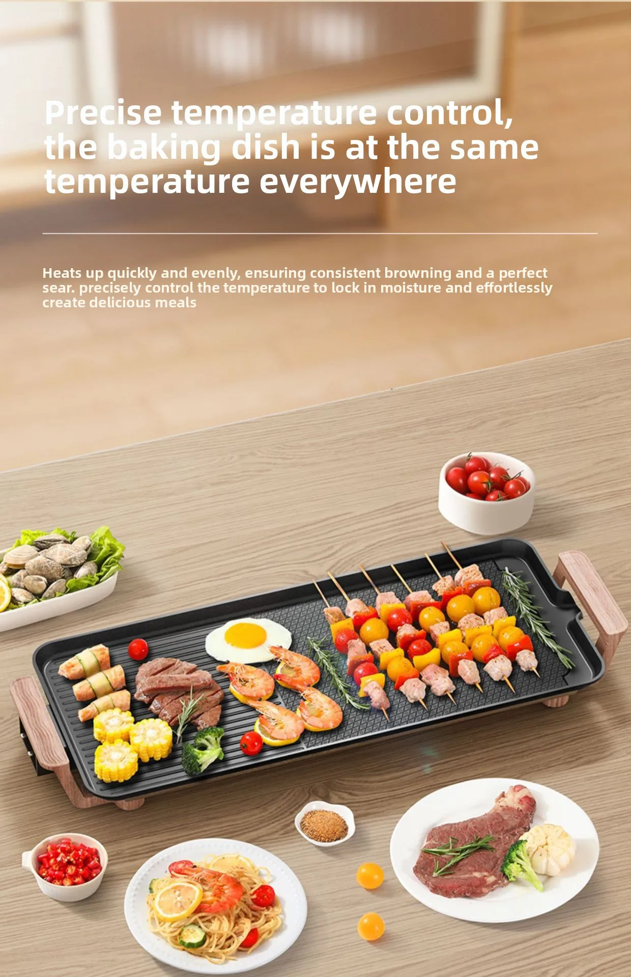 RSC Wholesale Large Smokeless Non-Stick Multi-Functional Electric Grill BBQ Family BBQ Pan 1500W EG015 H99acecaadf6e468d8a03652dfd5682c4W