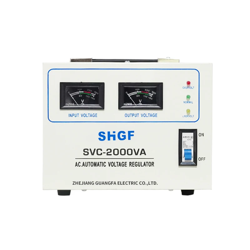 Krisbow SVC-2000VA 自動電圧調整器 Single Phase Automatic AVR Voltage Regulator Stabilizer AC, 220V