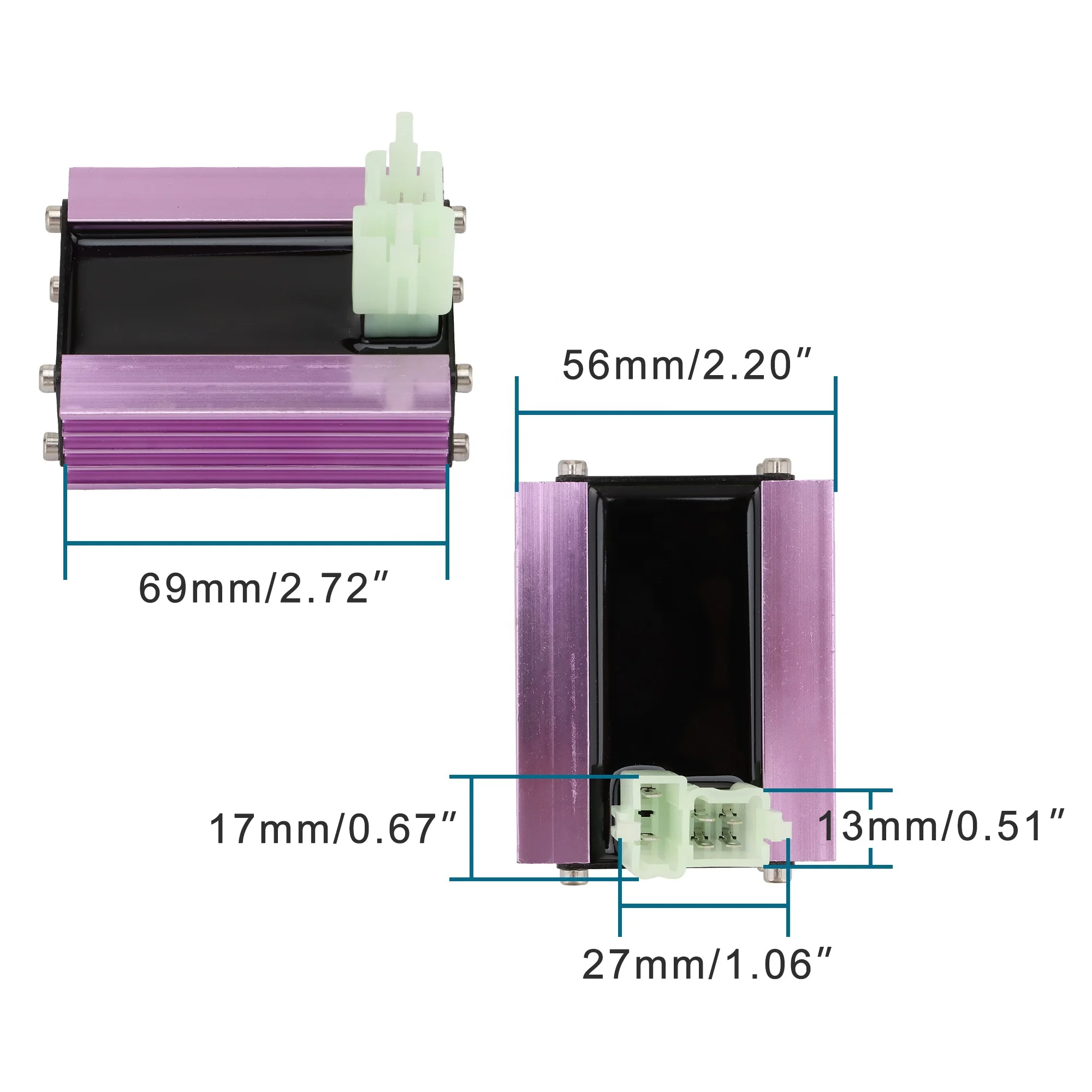GOOFIT 6 Pin CDI Box Uni Performance Medium Enclosures Replacement for 125cc 150cc 200cc 250cc ATV Dirt Bike Go Kart