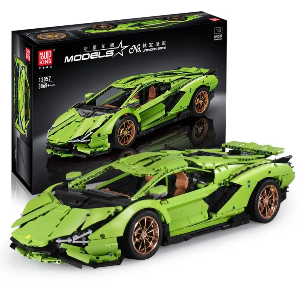 Mould King 13057 Technic-style Green Remote Control Car Building Set ...