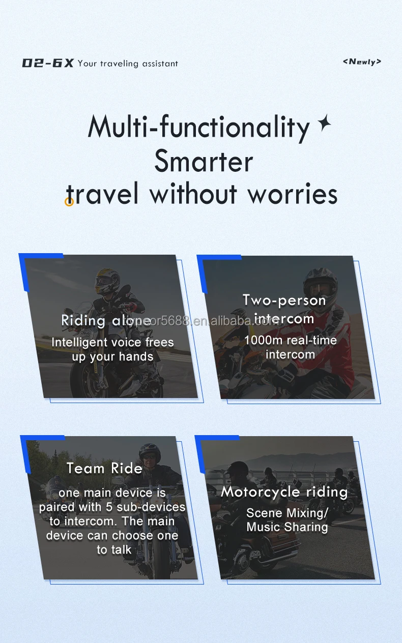 product tiypeor motorcycle intercom helmet wireless headset headphone 6 riders 1000m communicator waterproof music share interphone-3