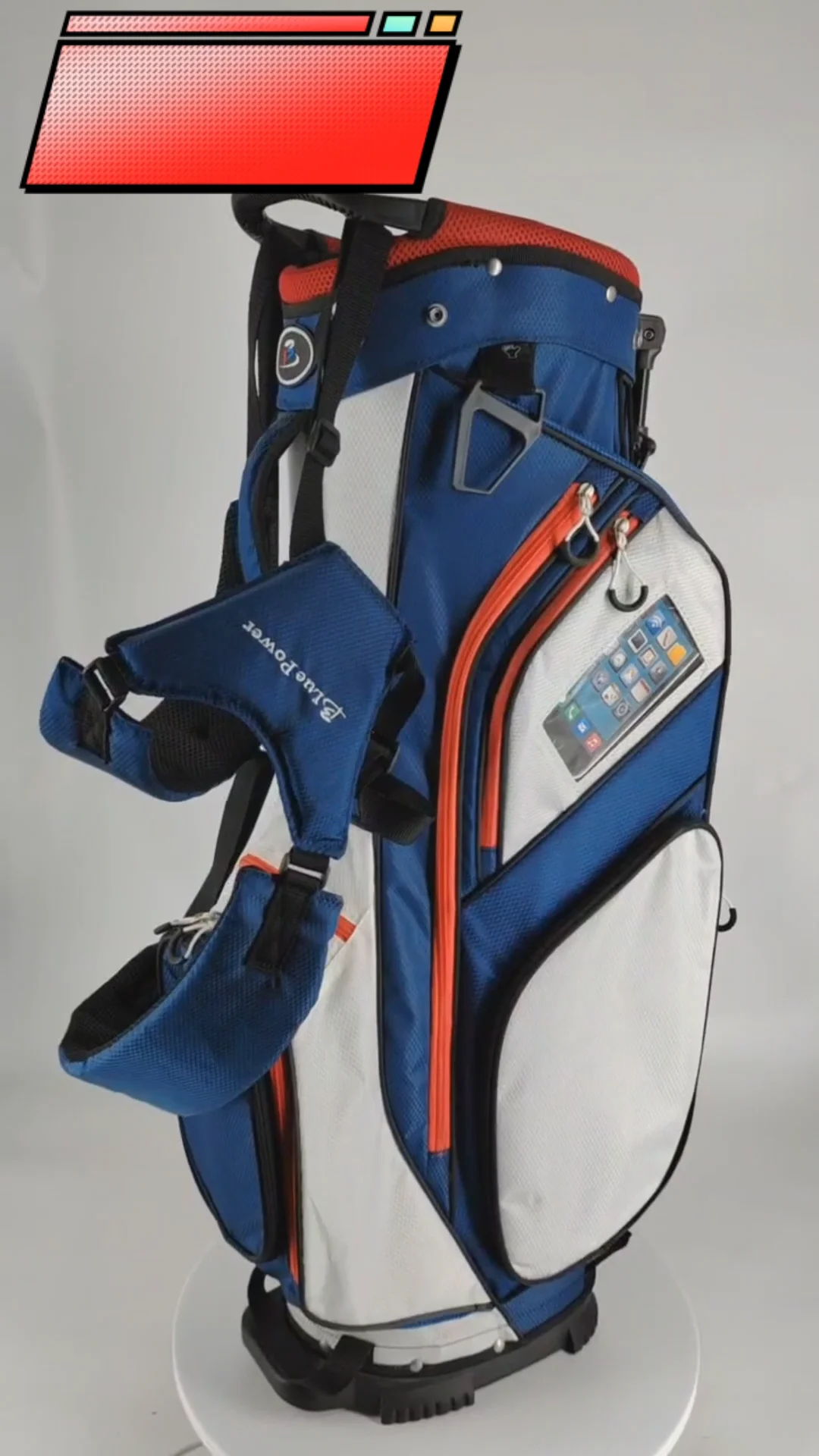Lightweight And Durable Design 6way Divider Polyester Golf Bags With Comfortable Double Straps