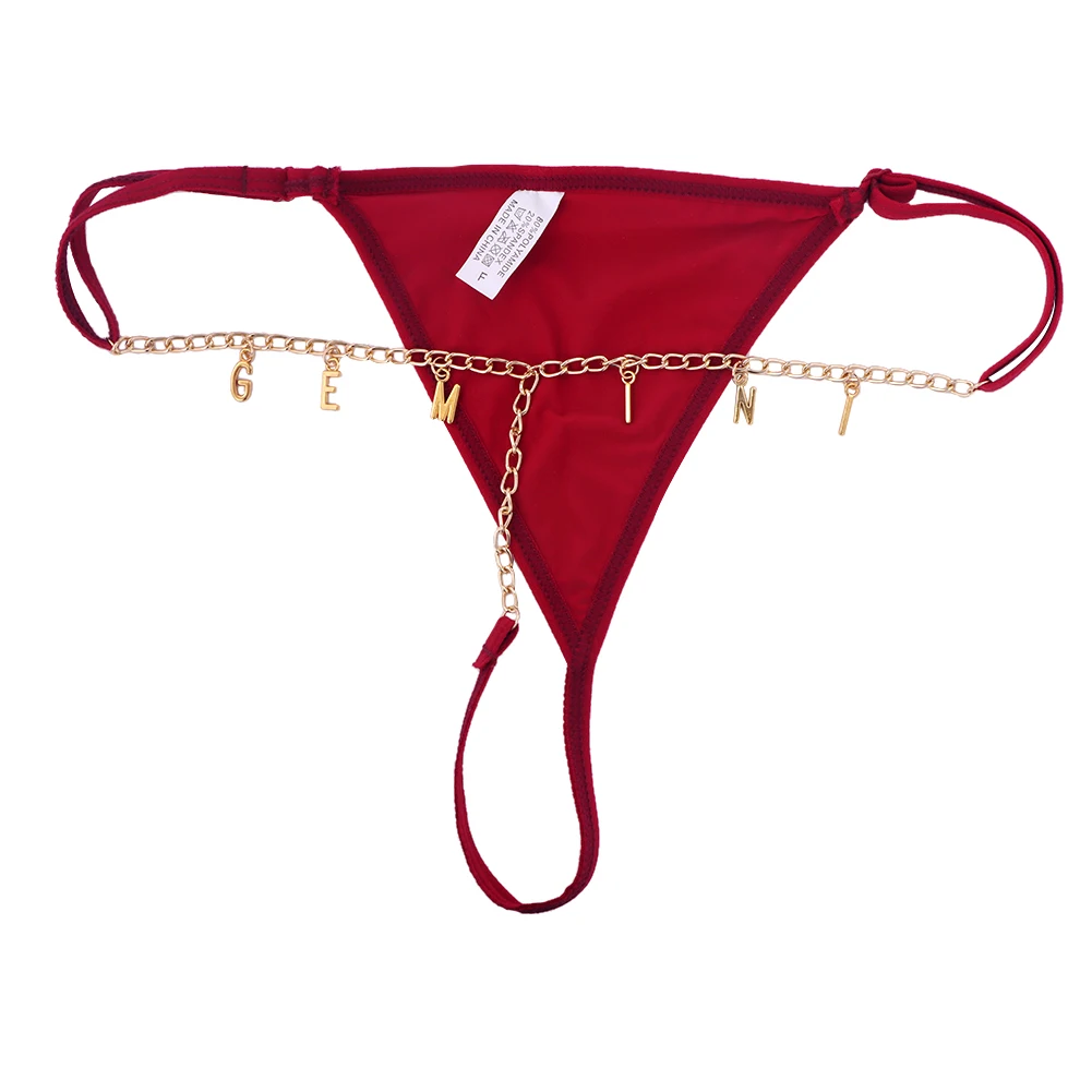 Zodiac Design G-string Panties Thong 14k Gold Plated Initial Letter ...