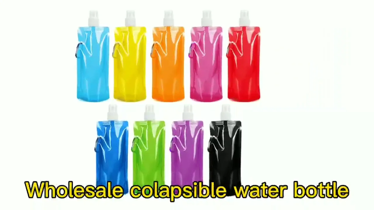 Custom Solid Color Foldable Drinking Water Bag Fashion Outdoor Sports