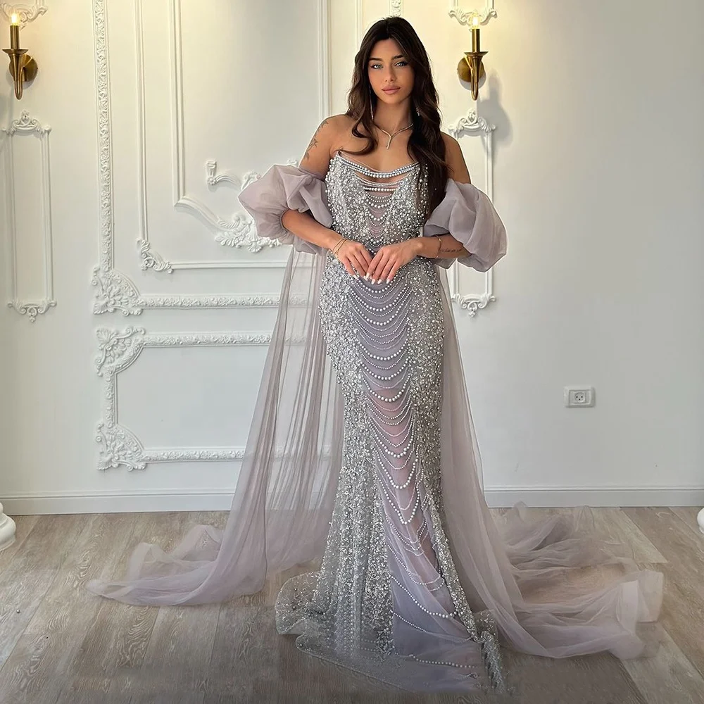 green emerald velvet dress Lilac Glittered Tulle Midi-length Prom Dress, Engagement Dress, Promis –  Simplepromdress main image 1