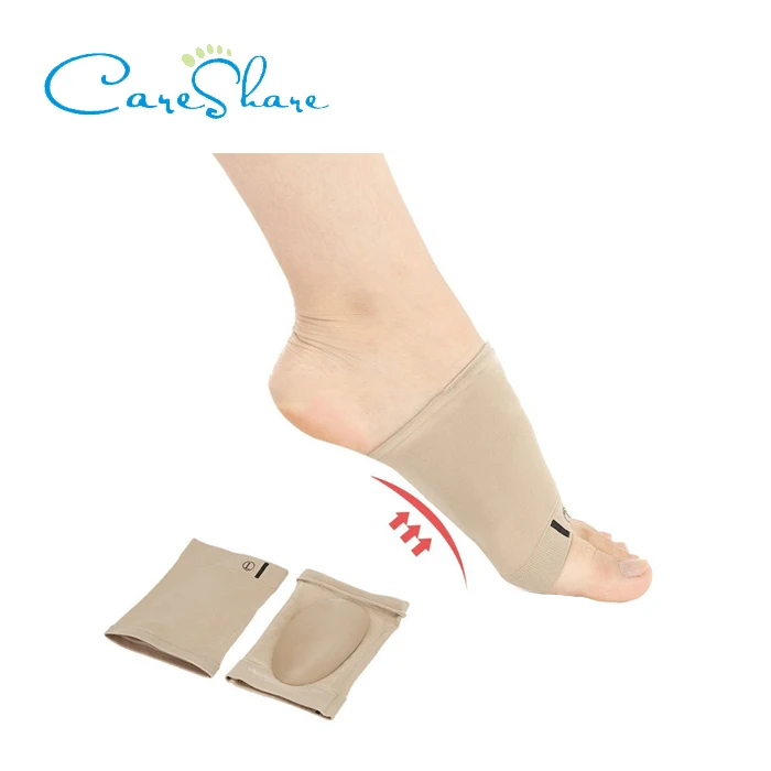 Silicone Elastic Bandage Arch Support Compression Sleeve Flat Feet Plantar Fasciitis Arch Sleeve Sock With Gel Cushions Sebs