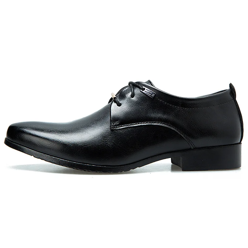 Size 38-48 British Men's Business Suit Leather Shoes Fashion Classic Single Wedding Meeting Leather Shoes