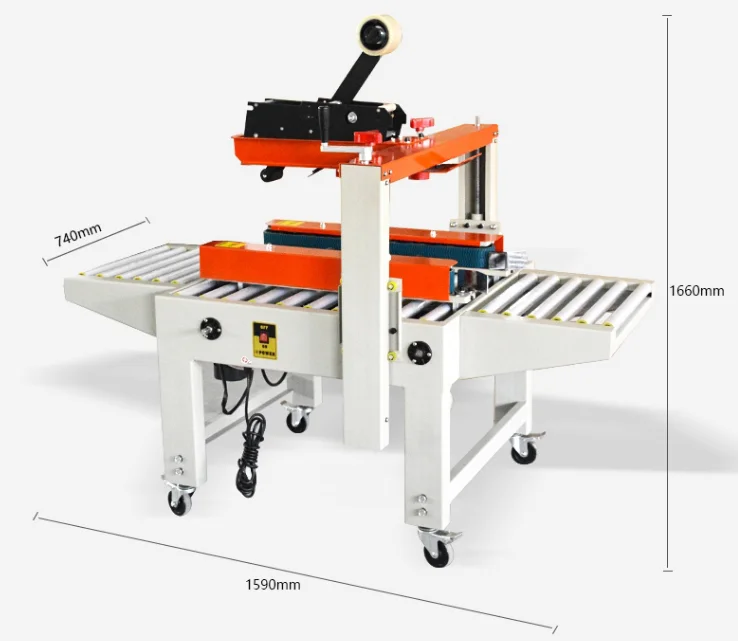 Semi Automatic Tape Box Carton Case Sealer Sealing Machine