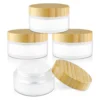 Clear jar with plastic bamboo lid