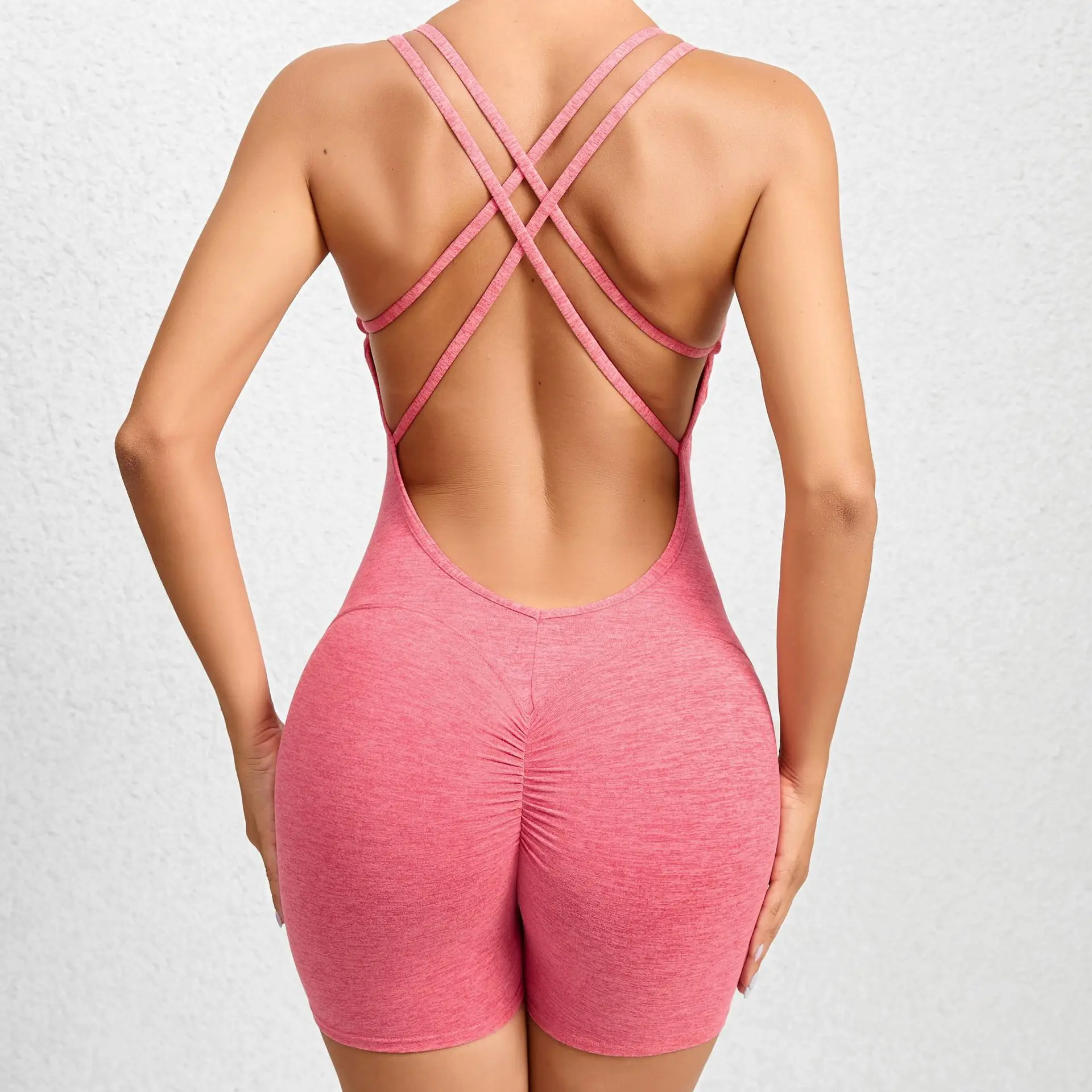 2024 Soft Active Yoga Sets Bodysuit Waist Trainer Body Playsuits Rompers women one piece Jumpsuit Gym Fitness Sets For Adults factory