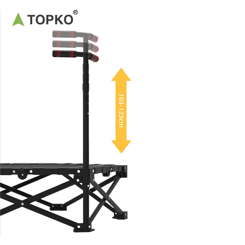 TOPKO High Quality Mini Trampoline Exercise Trampoline With Handle Bar Fitness Equipment for Adults and Kids Jumping Trampoline