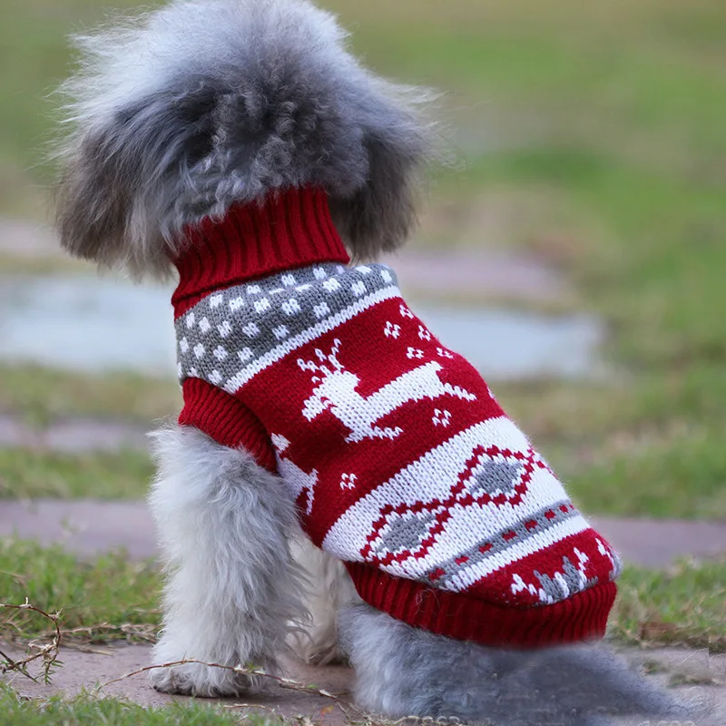 Wholesale Pet Dog Clothes Sweater Small Medium Luxury Warm Christmas