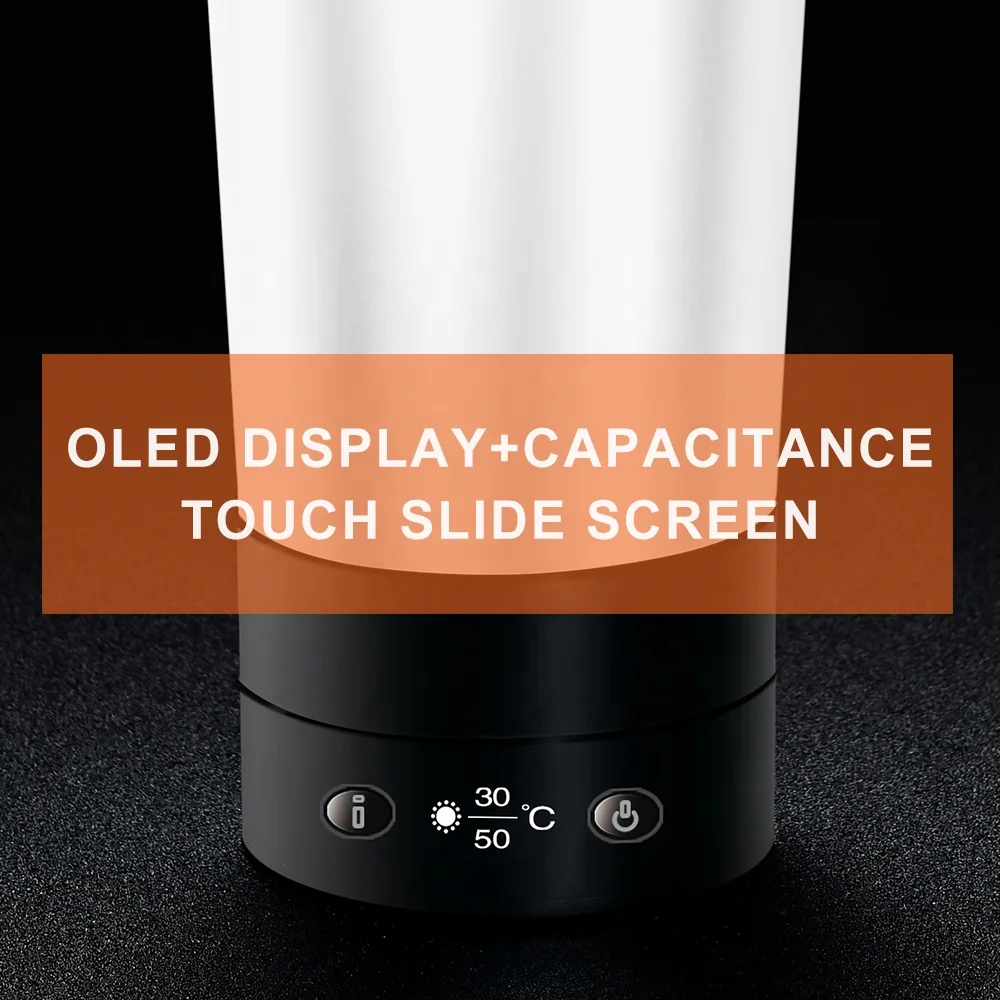 RedSalmon Rechargeable Smart Tumbler with Lithium Battery ,Electric Heated Coffee Mug Warmer Temperature Control Travel Mug
