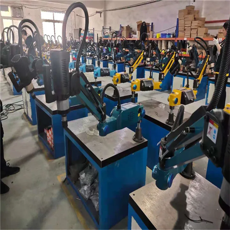 M16 Electric Threading Machine With Long Flexible Arm for Tapping Threads with servo motor
