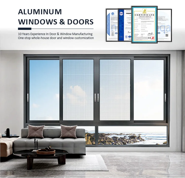Modern Window Design Soundproof Sliding Window House Aluminum Tempered