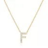 Collana in zirconi con lettera F T14476