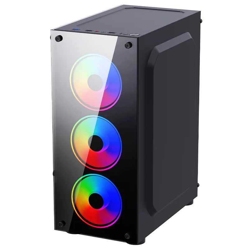 Снеговик компактный ATX игровой чехол для ПК RGB осветительный инструмент-бесплатная установка эффективное охлаждение малых форм-факторов Товары в наличии