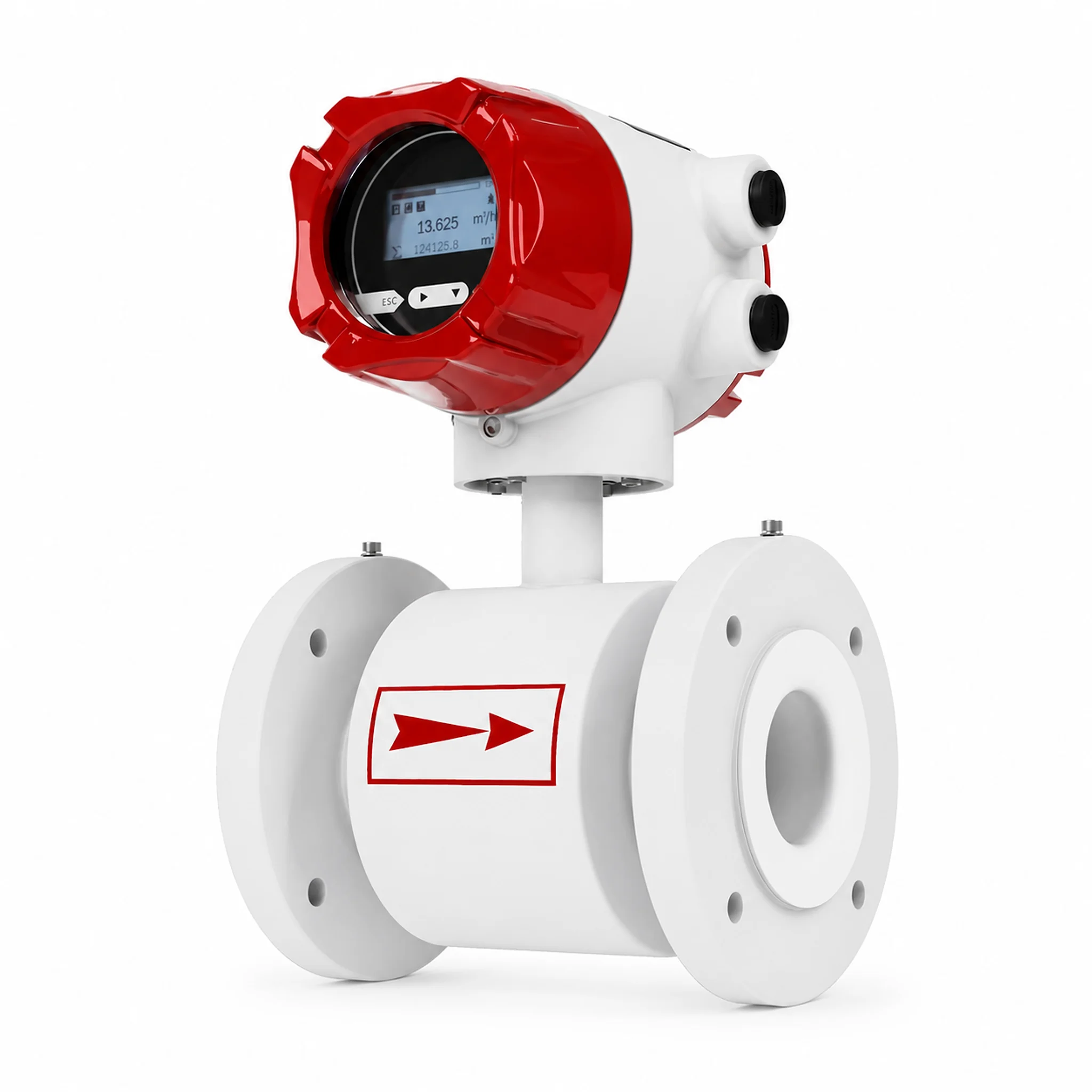 LDG-SUP-A100 CE UL Approved High Accuracy Digital Mag Flow Meter PTFE Liner Stainless Steel 304 Inline Liquid Flowmeter