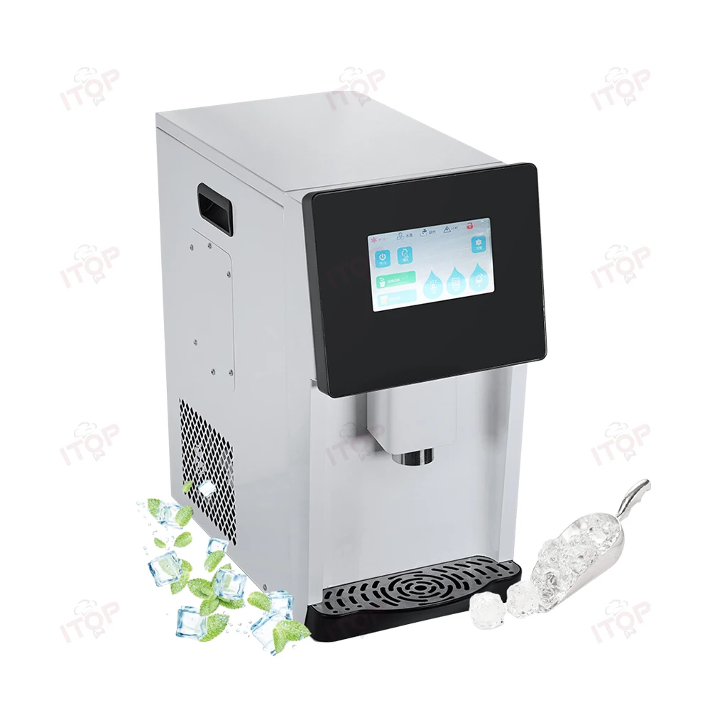 Low Energy Nugget Ice Machine Water Dispenser and Ice Dispenser Granular Ice Maker for Home and Office