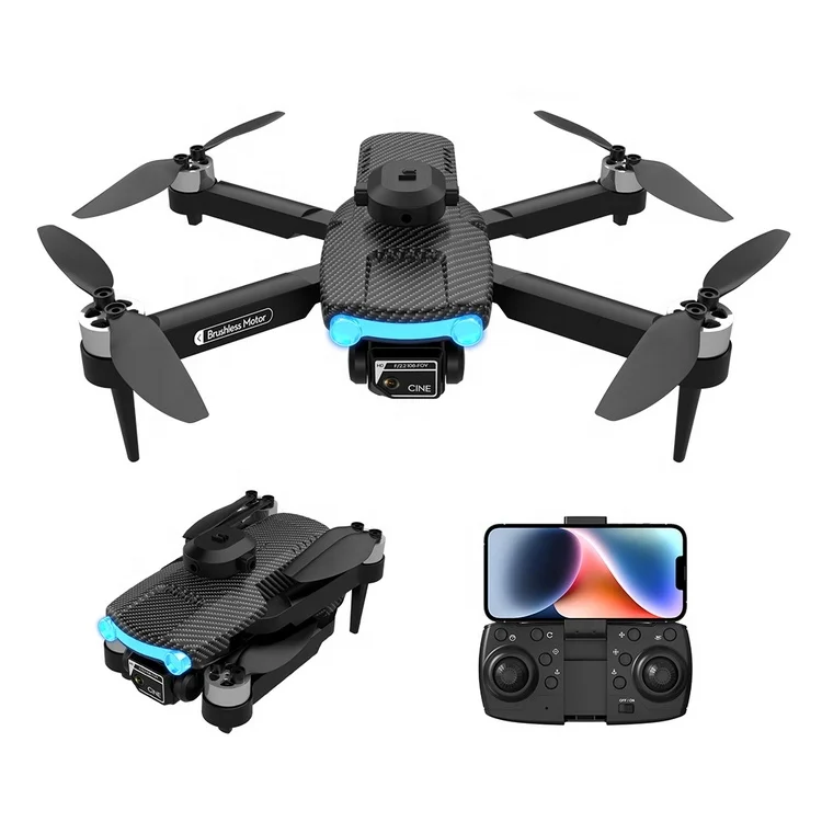 XT204 Drone RC Motor tanpa sikat kamera ganda 4K HD, pesawat nirawak  kuadkopter mainan RC tanpa sikat harga rendah