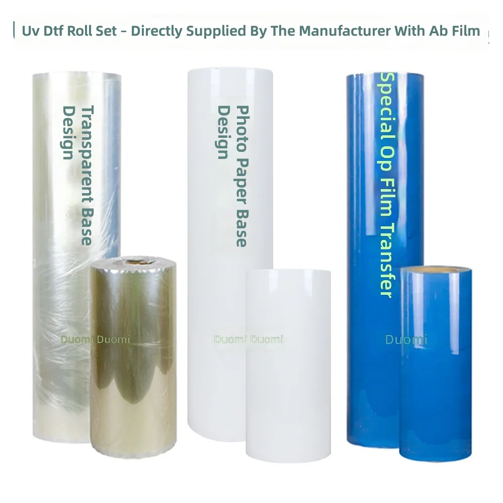 UV DTF ab Manufacturer-supplied Film Consumables High-adhesion Heat Transfer UV Roll Film Transparent Backing Die Cutting Film