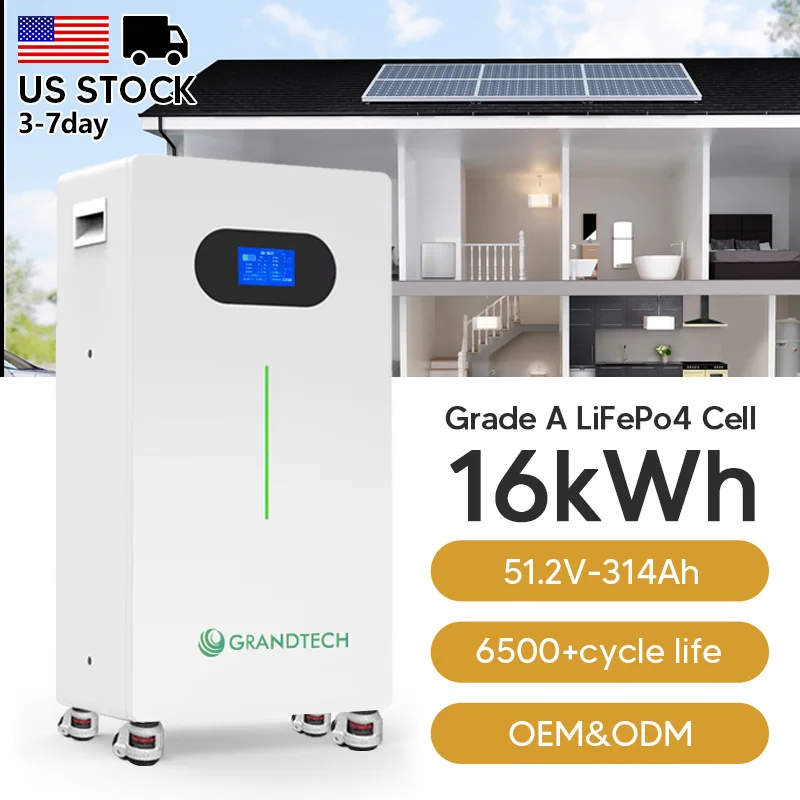 Újratölthető Akkumulátorok 48V Napelemes Akkumulátor Energia Tárolás 51,2V 15Kw 10Kw 30Kw Falra Szerelhető Lítiumionos Lifepo4 Akkumulátor PowerWall