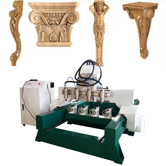 5 Axis CNC Machine for Mass Producing of Furniture Roman Column Making