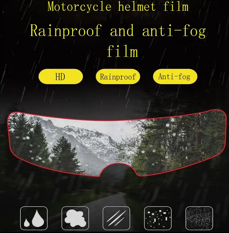 Film Anti-Buée Pour Casque Moto - Transparent, Étanche - 26x9cm - Universel Pour Intégral Et Demi-Casque