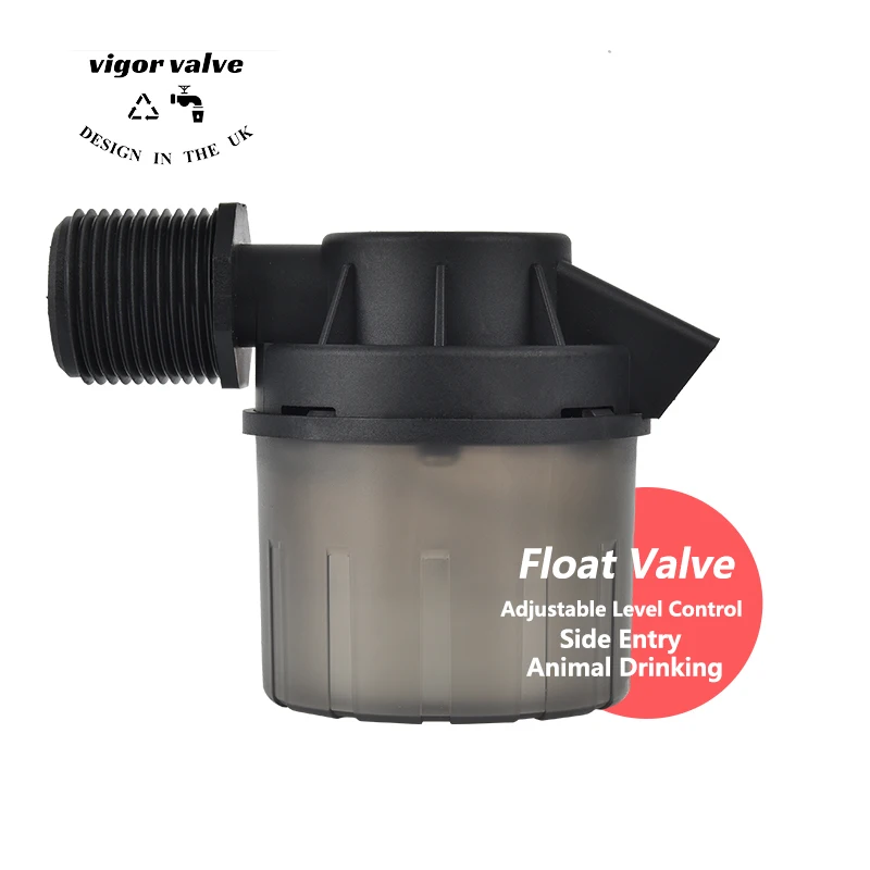 Plastic 1/2" Cistern Float Ball Valve Level Controller for Livestock Trough Water Tank Asemble Through Horse Cattle Au Qatar