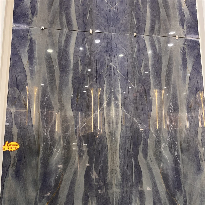 product top quality elegant royal blue quartzite slabs for home wall and countertop design-4