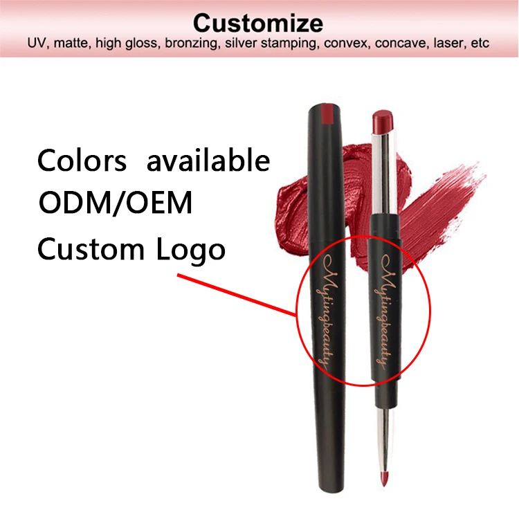 Muting Makeup Princess Private Label 15 Colors Lip Liner Vegan Nude Retractable Clear Waterproof Lip Liner