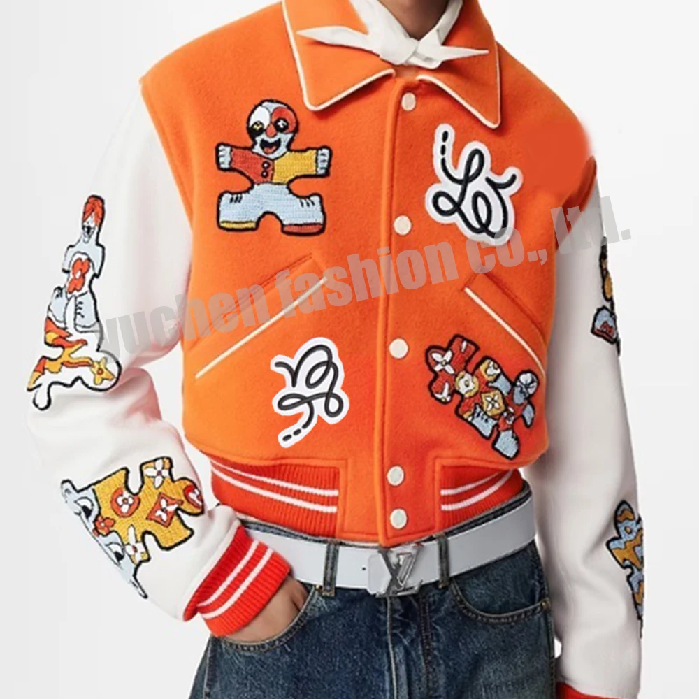 High Quality Unisex Winter Heavy Wool Leatherman Men Varsity Jackets