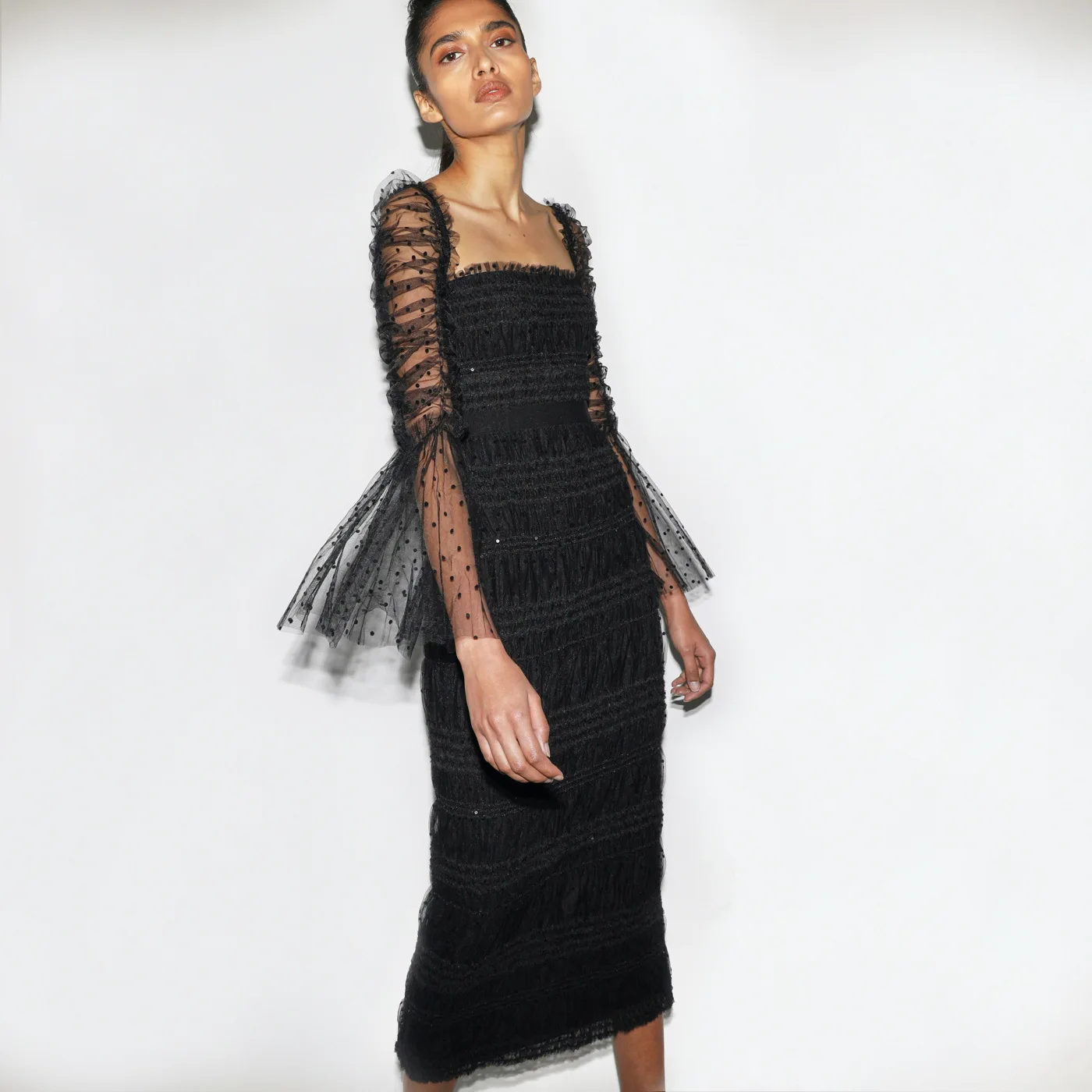 long gauze skirt waist princess dress