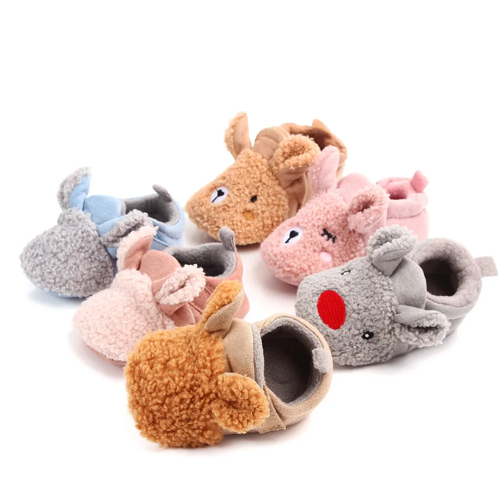 Baby Boys Girls Soft Plush Slippers Cartoon Toddler Infant Winter Warm House Shoes 2025