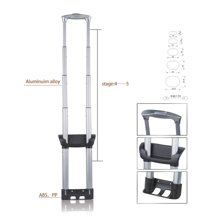 Aluminium Trolley Replacement Suitcase Accessories Telescopic Case