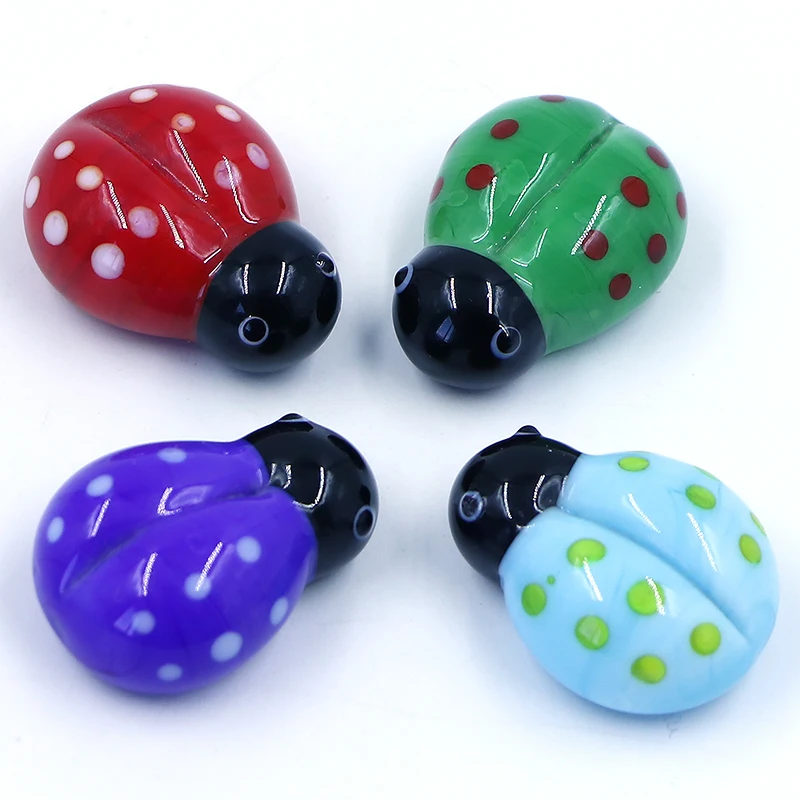 Custom Color  Murano Glass Figurine Ladybug Animal Murano Glass Home Decor