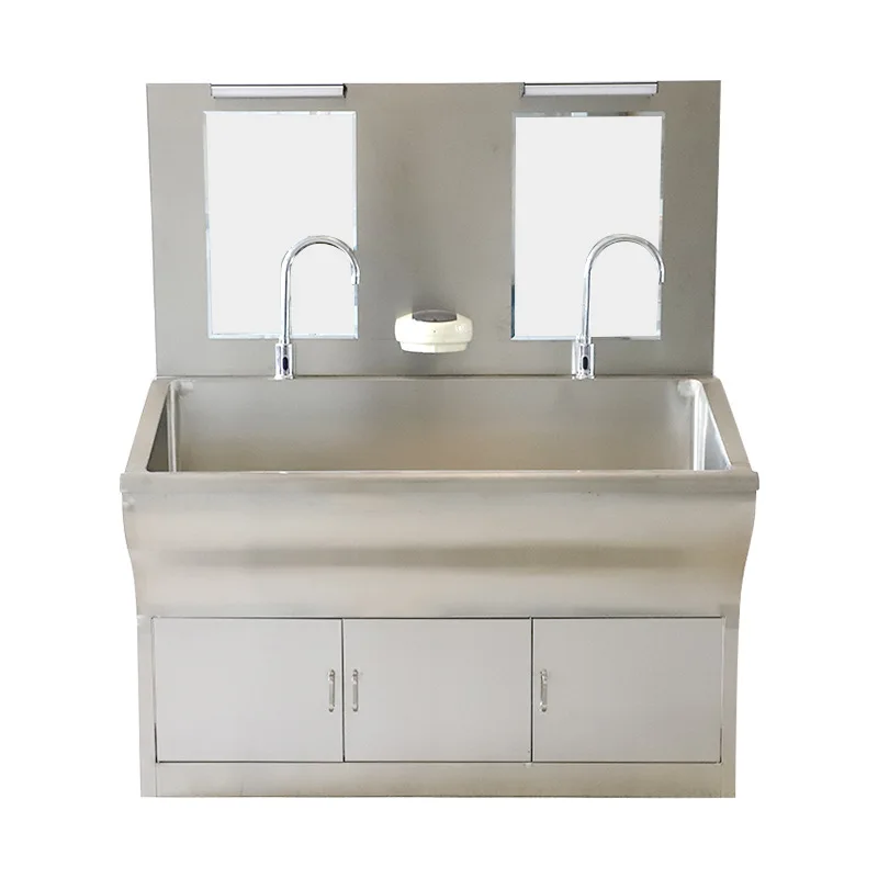 Ножная педаль, ручная раковина из нержавеющей стали, больничная хирургическая раковина, медицинская раковина