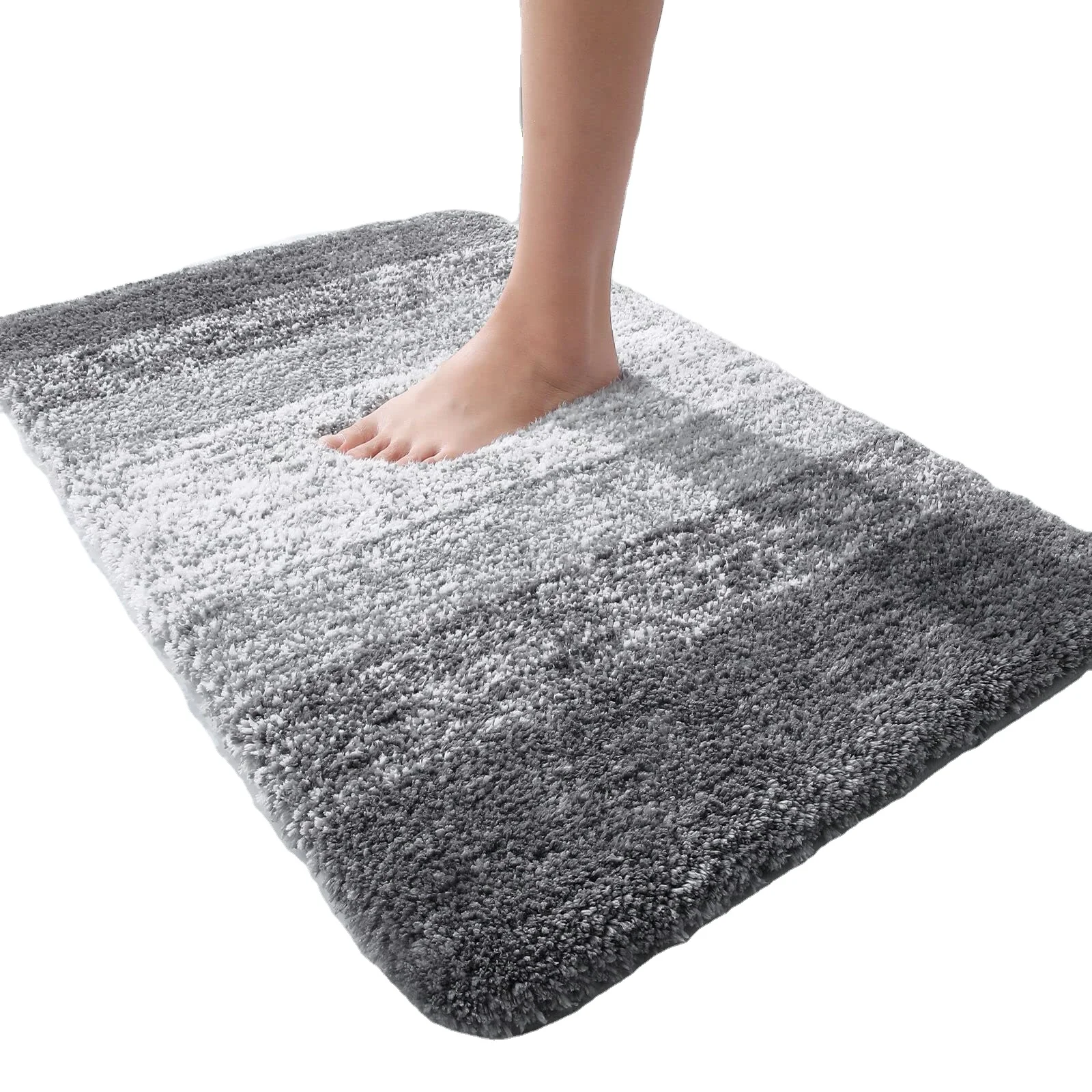 Luxury Soft Absorbent Super-Microfiber Bath Mat - Factory Sale, Vibrant Color Options with Non-Slip TPR Bottom, Plush Bathroom Rugs and Mats, Perfect for Home Bathrooms, Kitchens, and Entrances